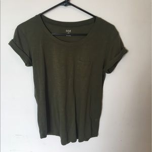 Olive green pocket tee